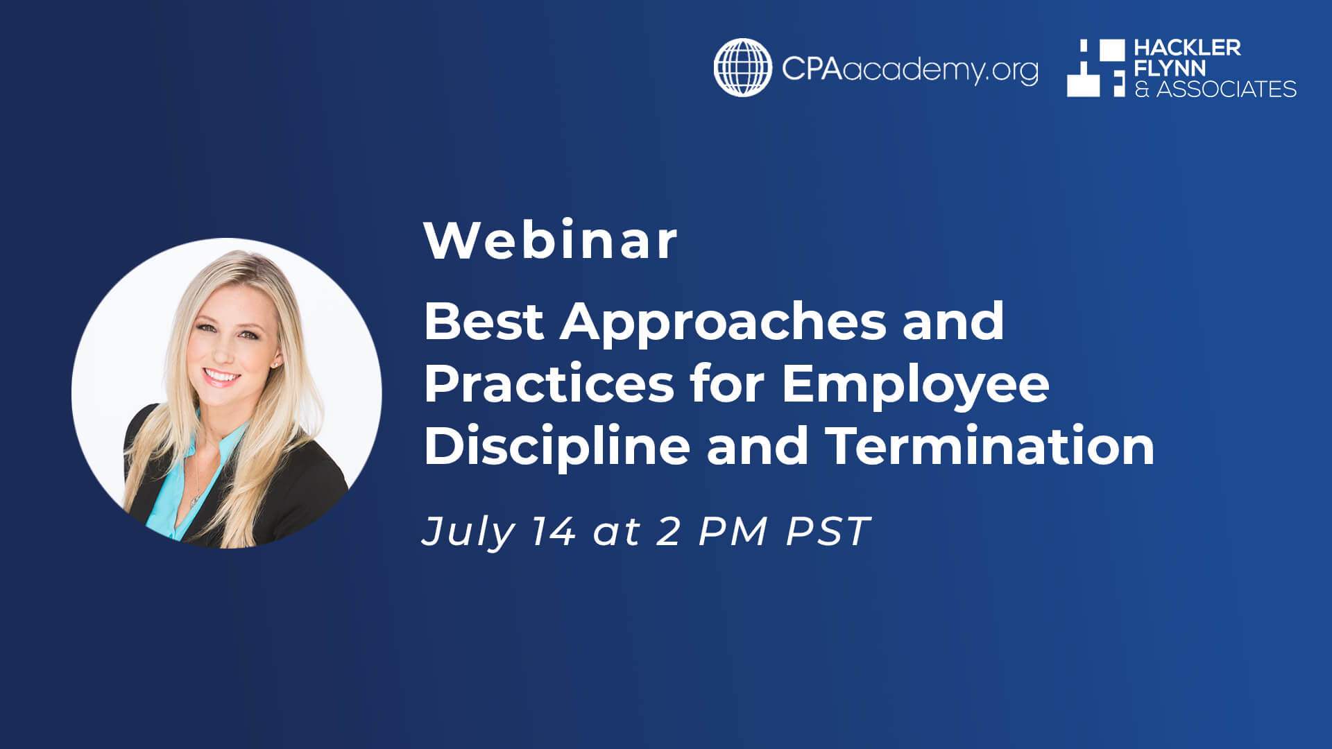 Promotional banner for a Webinar by MyCPE and Hackler Flynn & Associates